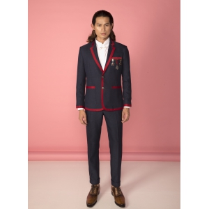 Vest xanh đen viền ruy băng