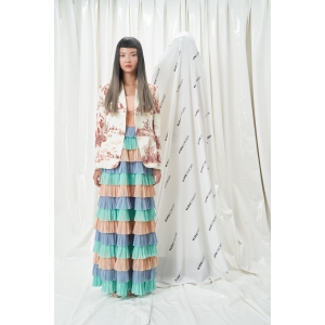 Đầm maxi xếp li