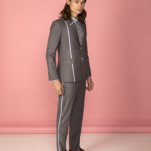 Vest caro viền ruy băng