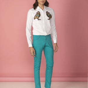 Quần khaki xanh dương